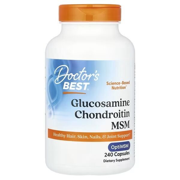 Doctor's Best, Glucosamine Chondroitin MSM with OptiMSM®, 240 Capsules